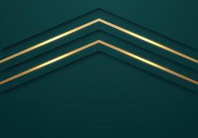 Abstract Shiny Gold Lines Diagonal Overlap Luxurious Dark Green Background with Copy Space for Text vector