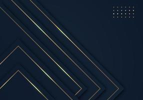 Abstract Shiny Gold Lines Diagonal Overlap Luxurious Dark Navy Purple Background with Copy Space for Text vector