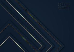 Abstract Shiny Gold Lines Diagonal Overlap Luxurious Dark Navy Purple Background with Copy Space for Text vector