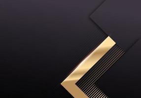 Abstract Shiny Gradient Gold Lines Diagonal Overlap Luxurious Dark Background with Copy Space for Text vector