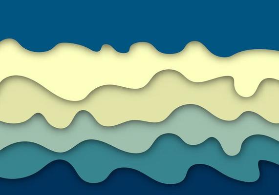 Stylish Modern 3D Paper Cut Art Template with Abstract Curve Shapes Background for Flyer, Banner, Presentation and Poster