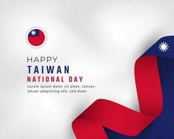 Happy Taiwan National Day October 10th Celebration Vector Design Illustration. Template for Poster, Banner, Advertising, Greeting Card or Print Design Element