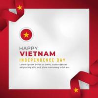 Happy Vietnam Independence Day September 2th Celebration Vector Design Illustration. Template for Poster, Banner, Advertising, Greeting Card or Print Design Element