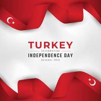 Happy Turkey Independence Day October 29th Celebration Vector Design Illustration. Template for Poster, Banner, Advertising, Greeting Card or Print Design Element