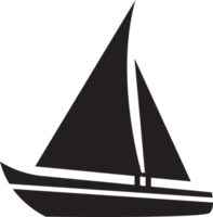 diseño de símbolo de signo de icono de barco de vela png