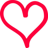 Hand draw Heart icon love sign design png