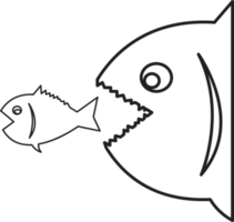 große Fische fressen kleine Fischikone png