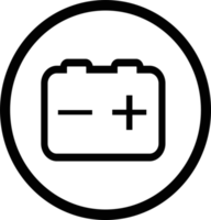 design de símbolo de sinal de ícone de bateria png