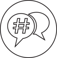 hashtag design de símbolo de sinal de ícone de mídia social png