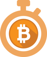 diseño de símbolo de signo de icono de bitcoin png