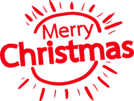 Merry Christmas text Lettering design png