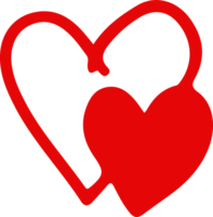 Heart hand draw icon sign design png