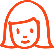 mensen gezicht pictogram avatar hand tekenen teken ontwerp png