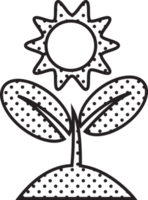 design de símbolo de sinal de ícone de planta png