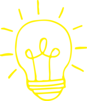 Drawing light bulb icon sign symbol design png