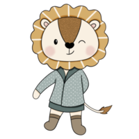 simpatico personaggio dei cartoni animati di leone