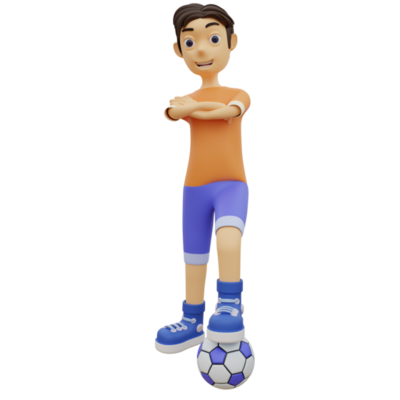 Free 3D Character is playing football 9363370 PNG with Transparent  Background