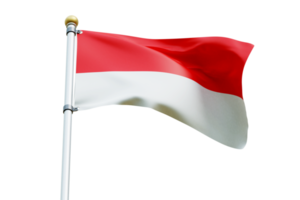 Flagge von Indonesien 3D-Rendering png