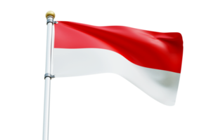 Flagge von Indonesien 3D-Rendering png