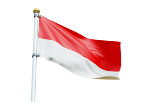 Flag Of indonesia 3d Rendering png