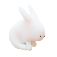 Mid Autumn Sitting Rabbit 3D Element png