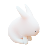 élément 3d lapin assis mi automne png