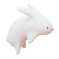 élément 3d lapin mi automne png