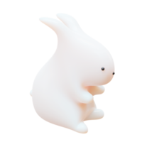 midden herfst staand konijn 3D-element png