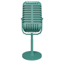 grünes Mikrofon im Retro-Stil png
