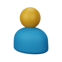 3d rendering user isolated useful for user interface, apps and web design illustration png