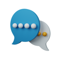 3d rendering chat, conversation isolated useful for user interface, apps and web design illustration png