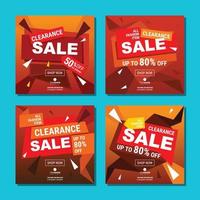 Fashion Sale Posts vector