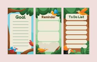 Journal Template Page With Birds vector