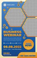 Online Business Webinar Simple Poster vector