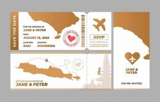 plantillas de invitaciones de boda temáticas vector