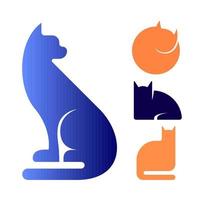 Cat Logo Icon Symbol Set vector