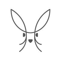 Rabbit Animal Logo or Icon vector