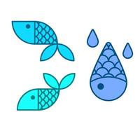 Fish Logo Icon Symbol vector