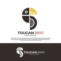 Toucan macaw bird logo design vector