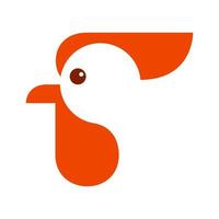 logotipo o icono de animal de pollo vector