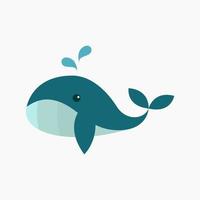 icono de logotipo de pez grande de ballena vector