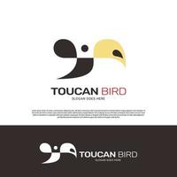 Toucan macaw bird logo design vector