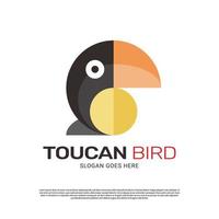 Toucan macaw bird logo design vector