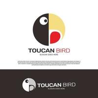 Toucan macaw bird logo design vector