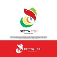 diseño de plantilla de logotipo de betta hobby fish vector