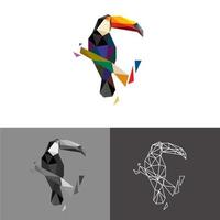 Toucan low poly vector
