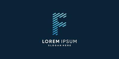 colección de logotipos f con concepto de elemento creativo premium vector parte 2