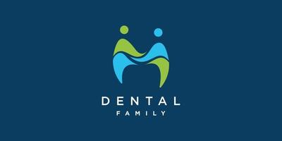 logotipo dental familiar con vector premium de estilo abstracto humano parte 5