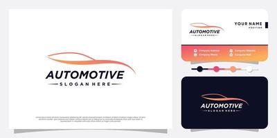 Automotive logo design modern Premium Vector