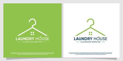 Laundry logo with creative element style Premium Vector part 1